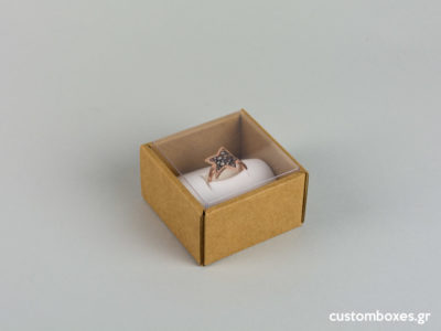 Οικολογικά κουτιά για μεγάλο δαχτυλίδι με διάφανο καπάκι koutia eco spirtokouta diafano kapaki