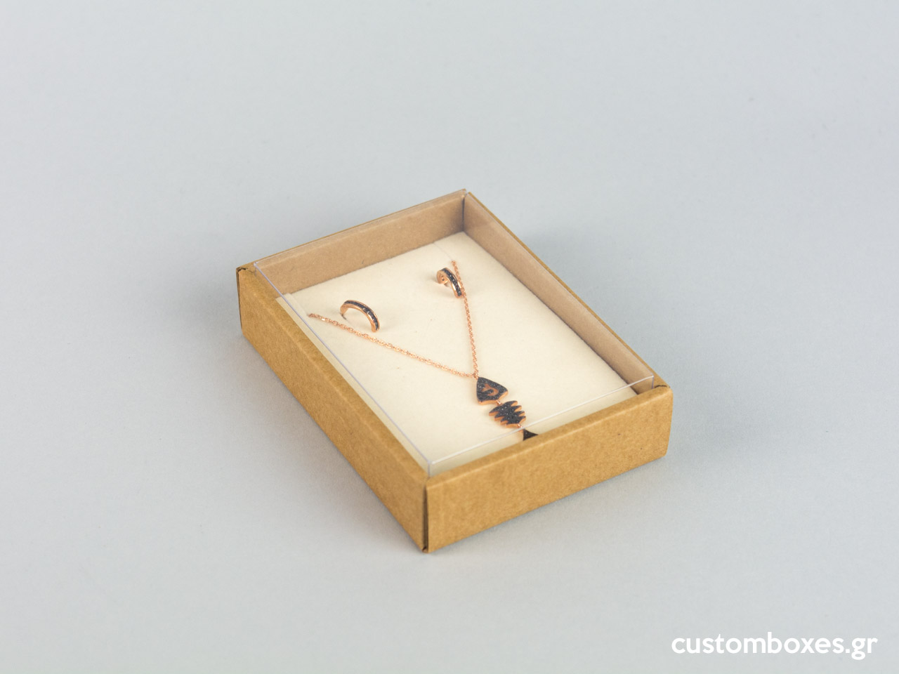 Box for pendant, kraft, eco-friendly Ivory